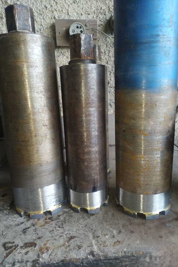 Manutenção especializada de brocas para cortes em concreto e rocha